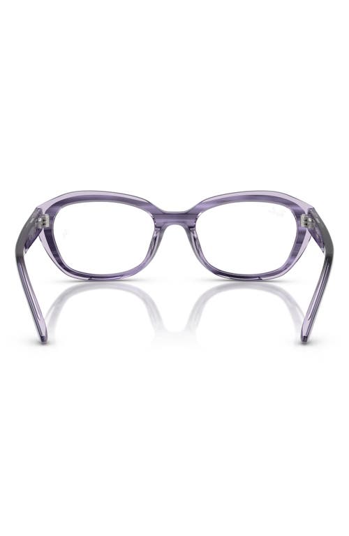 Shop Ray Ban Ray-ban Kids' 46mm Oval Optical Glasses In Violet