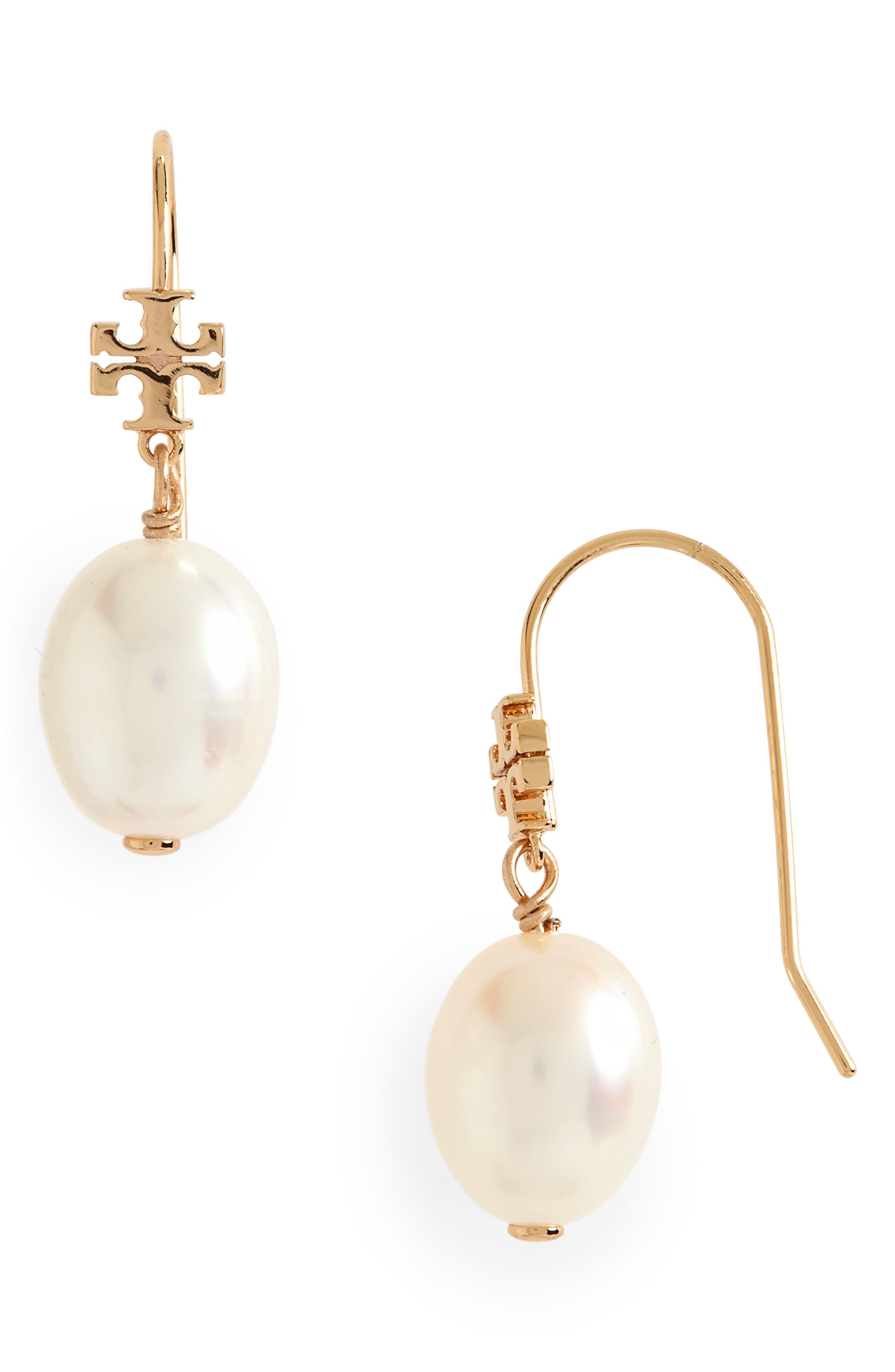 tory burch pearl earrings nordstrom