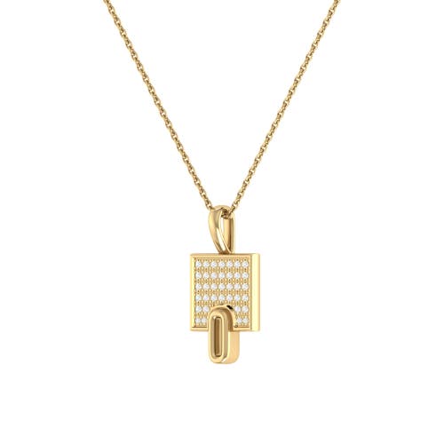 Luvmyjewelry Sidewalk Square Diamond Pendant In 14k Yellow Gold Vermeil On Sterling Silver In 14kt Gold Vermeil On Sterling