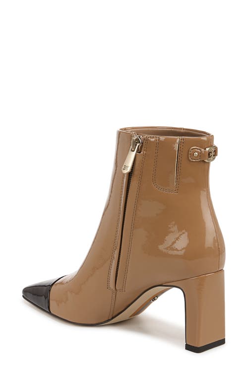 Shop Sam Edelman Saige Cap Toe Bootie In Camel Sand/rich Chocolate