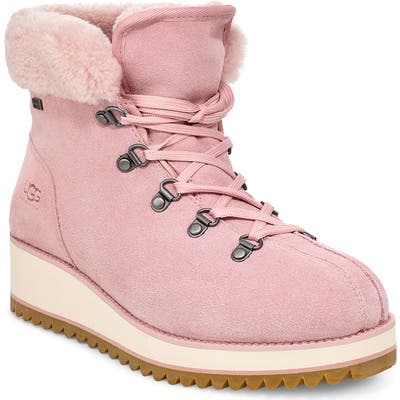 UGG Birch Genuine Shearling Waterproof Winter Boot- Pink