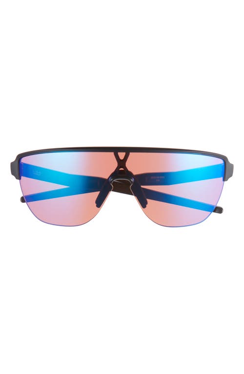 Oakley Corridor 42mm Semirimless Prizm Shield Sunglasses in Shiny Black at Nordstrom