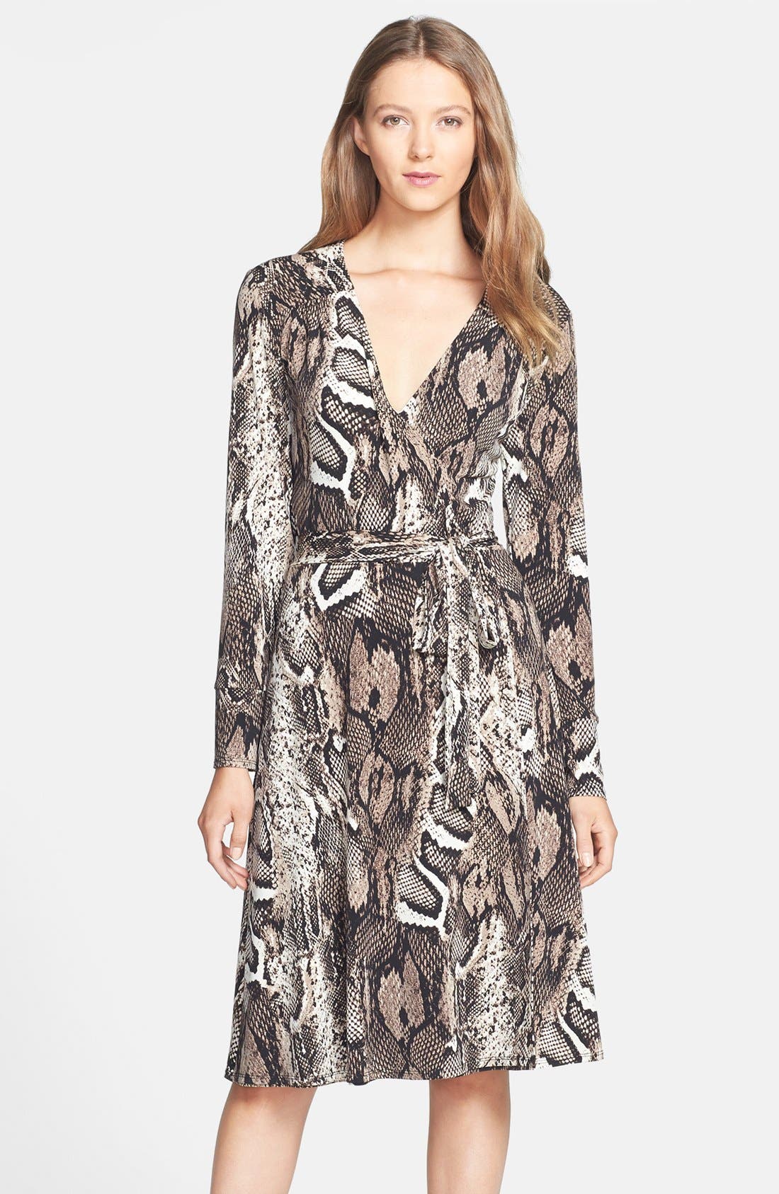 donna morgan faux wrap dress
