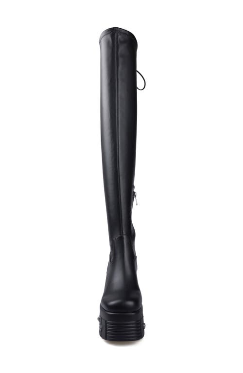 Zigi Rakena Over The Knee Platform Boot In Black