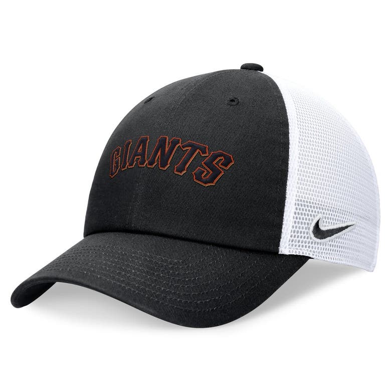 Nike Black San Francisco Giants Evergreen Wordmark Trucker Adjustable Hat