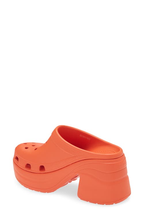 Shop Crocs Siren Platform Clog In Lava