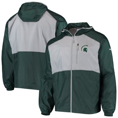 Men's Green Michigan State Spartans Digital Camo Performance Quarter-Zip  Pullover Jacket