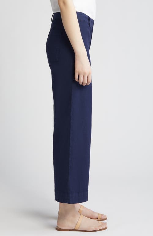 Shop Frank & Eileen Wexford Wide Leg Pants In Navy