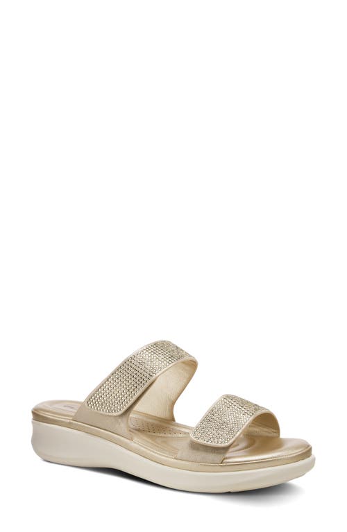 Shop Flexus By Spring Step Bling Sandal In Soft Gold