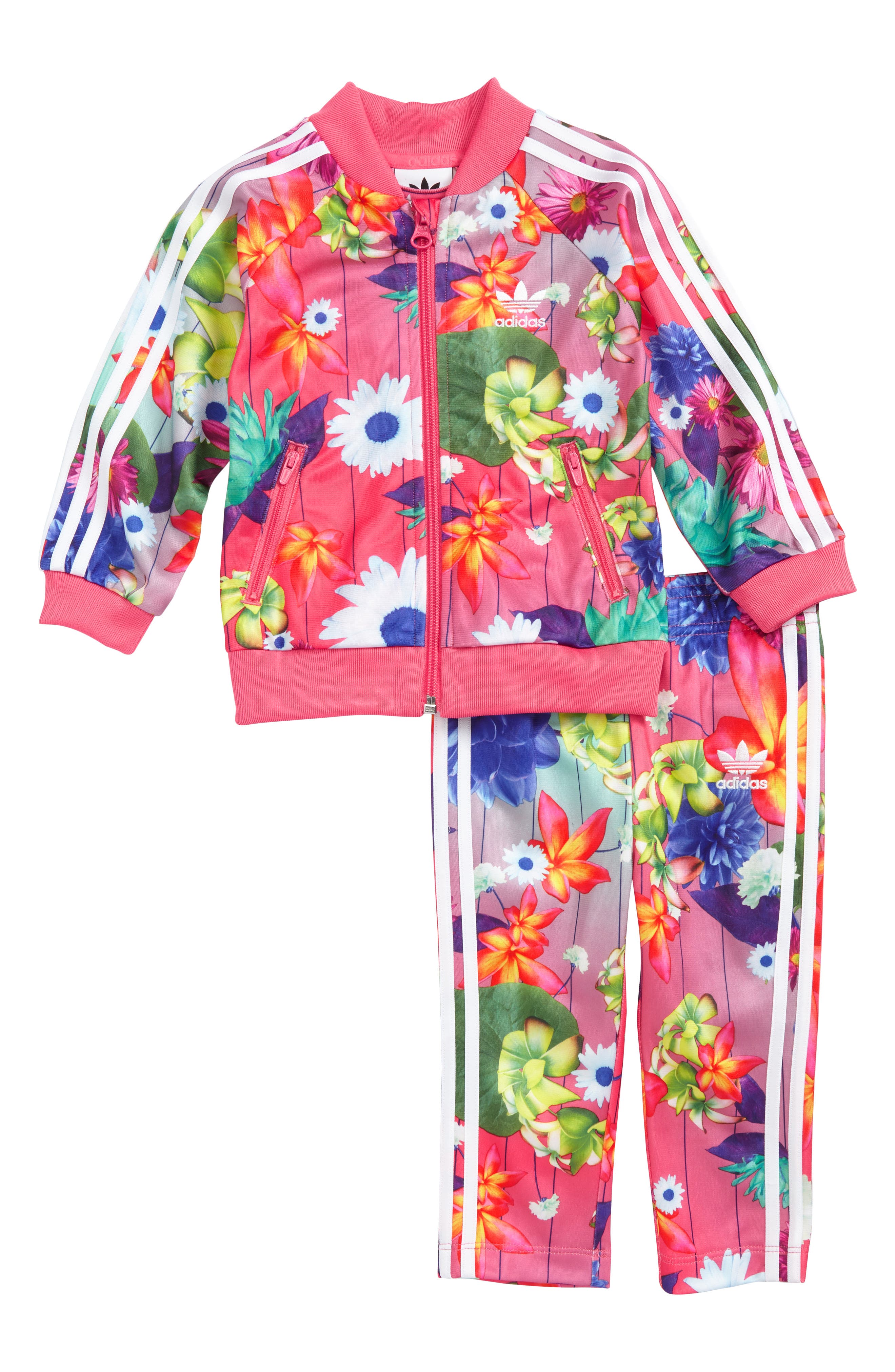 adidas floral tracksuit