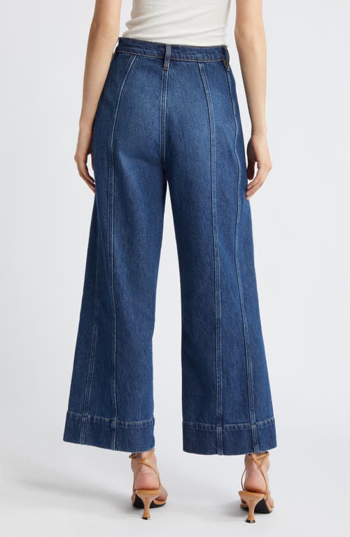 Shop Frame The Seamed Wide Leg Ankle Jeans In Etta