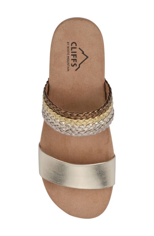 Shop Cliffs By White Mountain Tactful Sandal In Platino/metallic/smooth