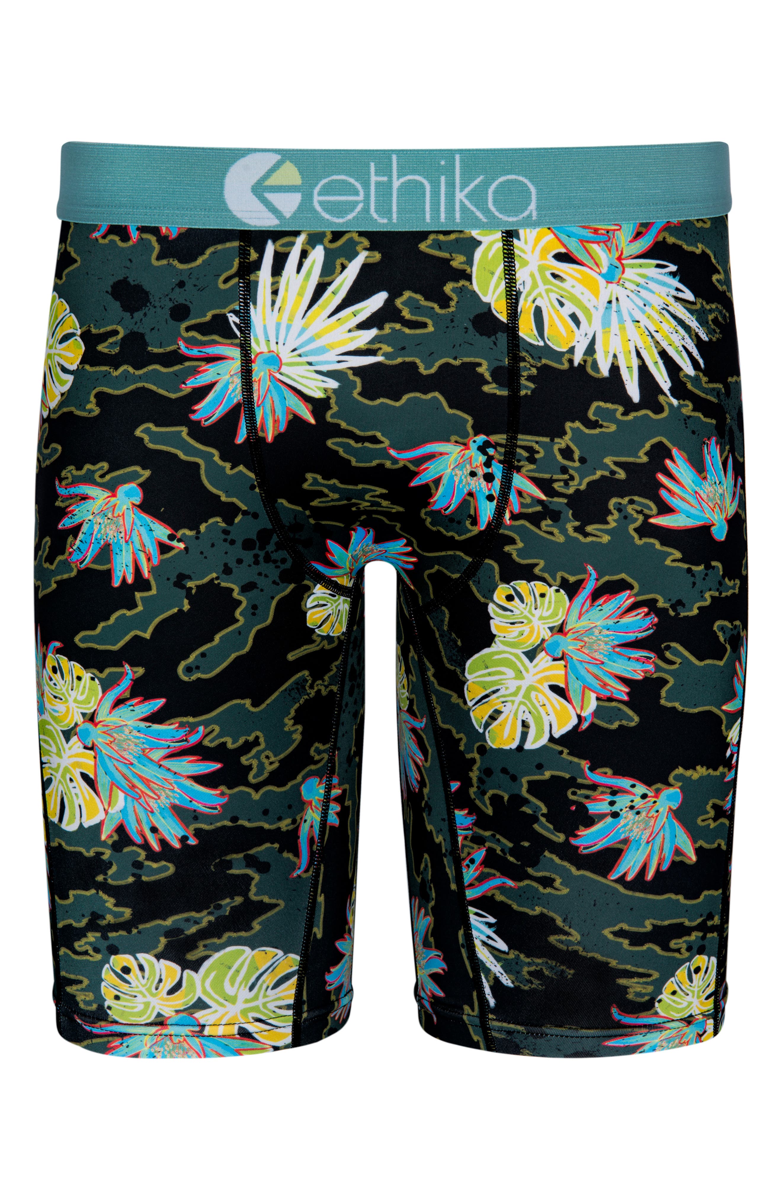 Ethika Cammo Paradise Stretch Boxer Briefs (Little Boys & Big Boys