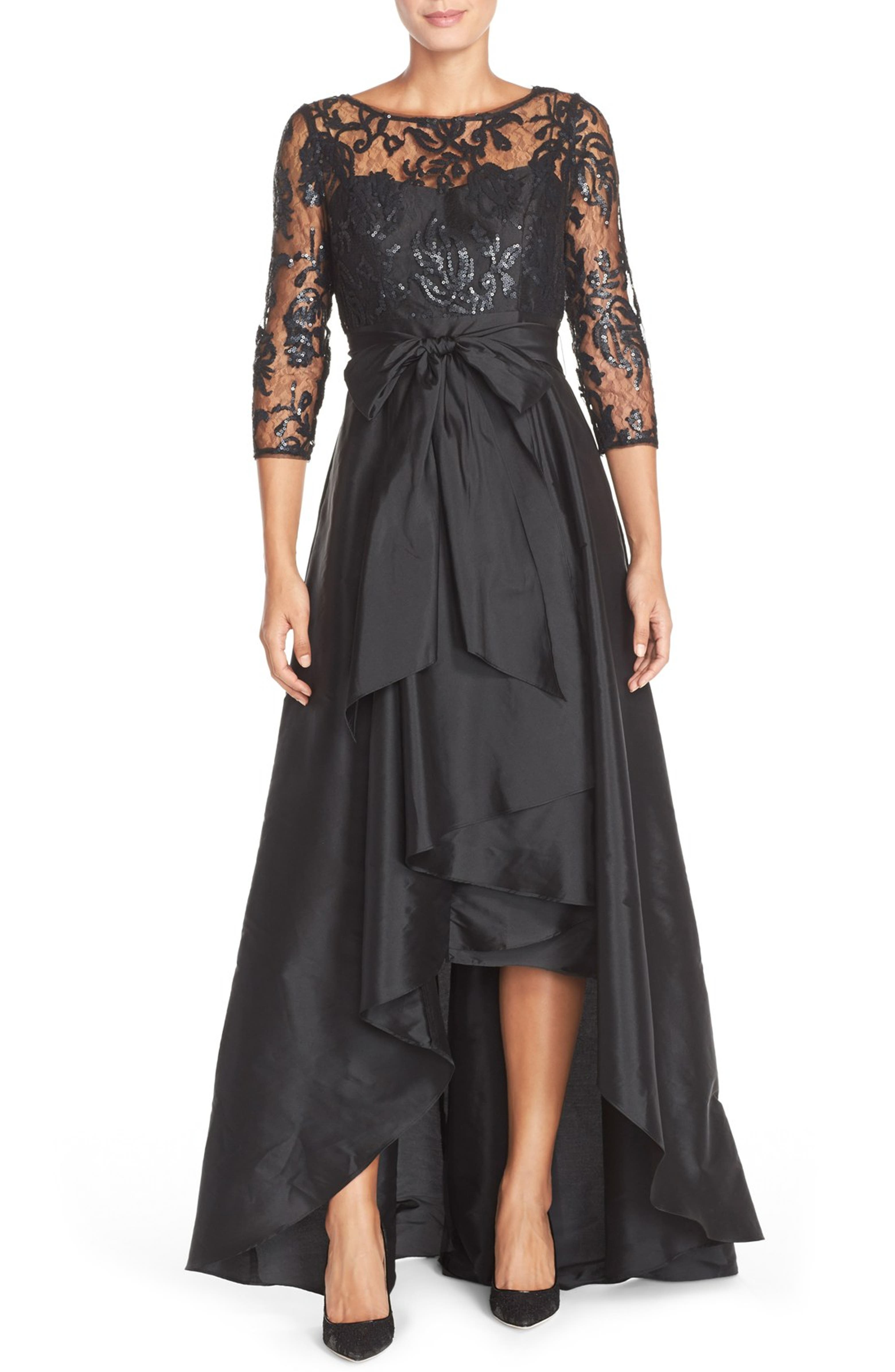Adrianna Papell Sequin Lace & Taffeta Ballgown | Nordstrom