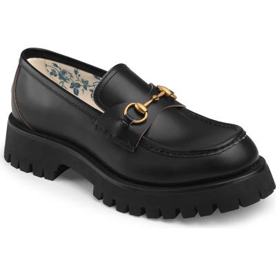 Gucci Bit Lug Sole Loafer, Black