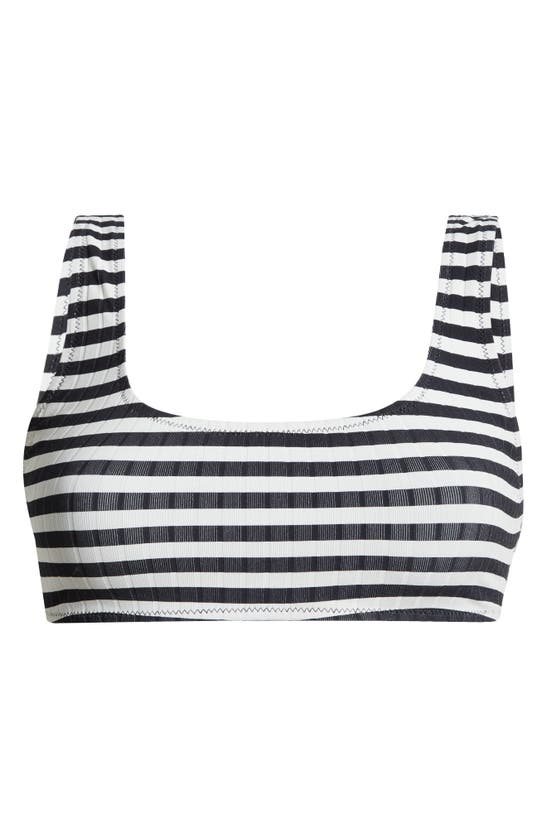 Solid & Striped The Elle Top Blackout X Marshmallow Xs In Blackout X Marshmallow