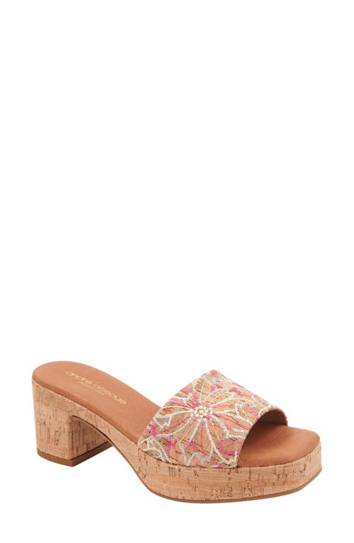 André Assous Cypress Slide Sandal Multi Floral at Nordstrom,