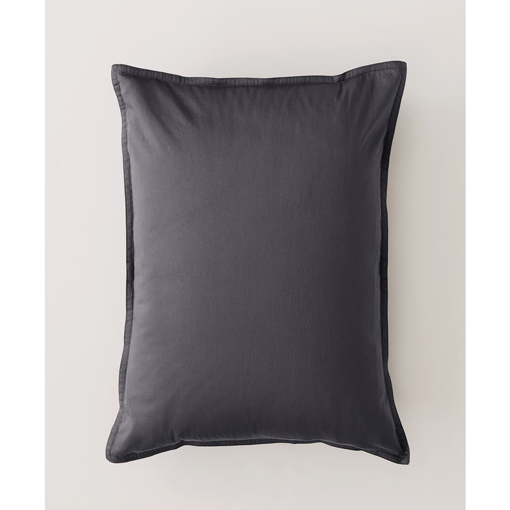 Pact Organic Room Service Sateen Sham 2-pack In Charcoal