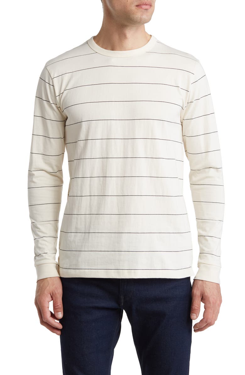 DENIM AND FLOWER Cotton Stripe Long Sleeve Crewneck Shirt Nordstromrack