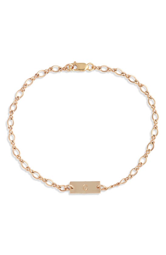 Nashelle Hadley Initial Bar Bracelet In Yellow Gold Fill - C