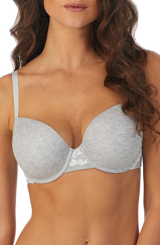 Shop Le Mystere Cotton Touch Uplift Underwire Push-up Bra In Heather Grey