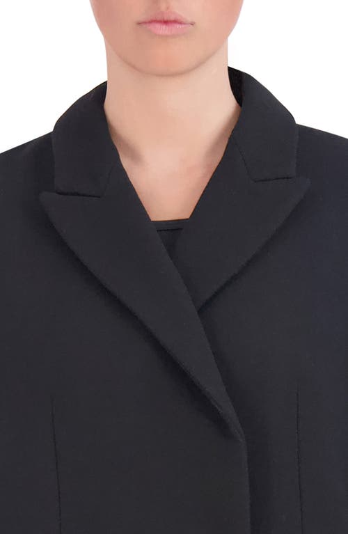Cole Haan Signature Wool Blend Coat In Black