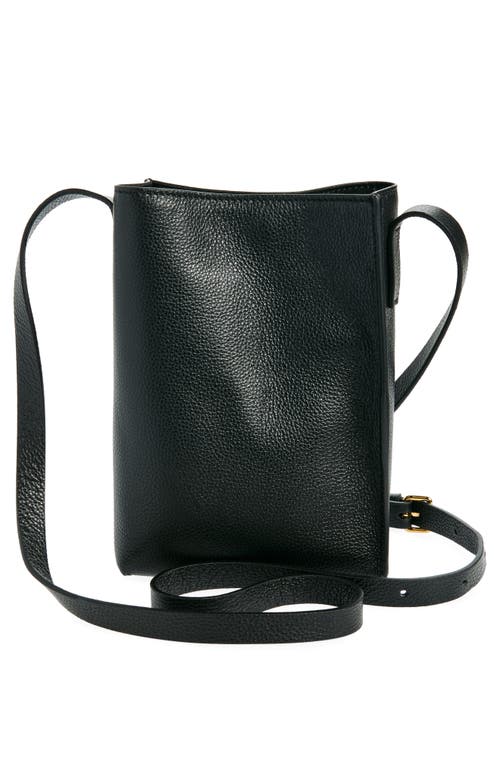 Shop Marni Small Museo Leather Crossbody Bag In Black