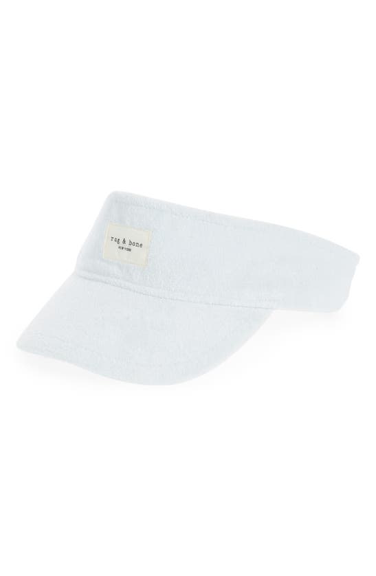 Rag & Bone Addison Logo-patch Visor Cap In Paleblu