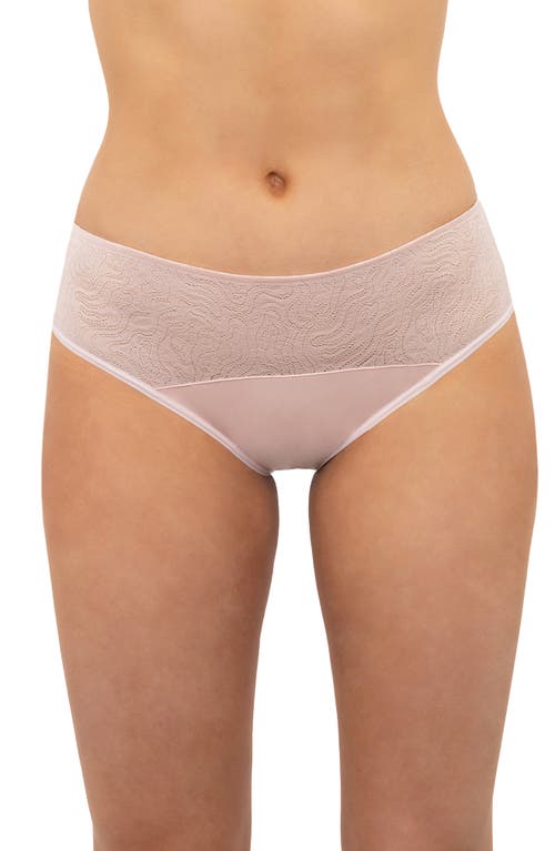 Period & Leakproof Light Absorbency Lace Hipster Panties in Quartz Blush