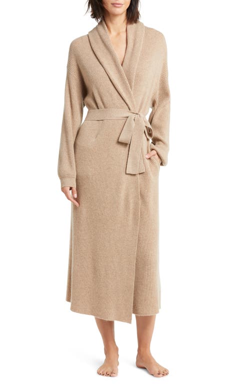 Nordstrom Long Cashmere Robe in Tan Chanterelle