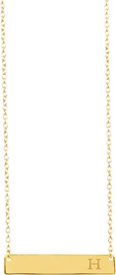 Sterling forever gold store initial bar necklace