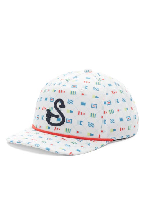 Shop Swannies Skipper Semaphore Adjustable Baseball Cap In White