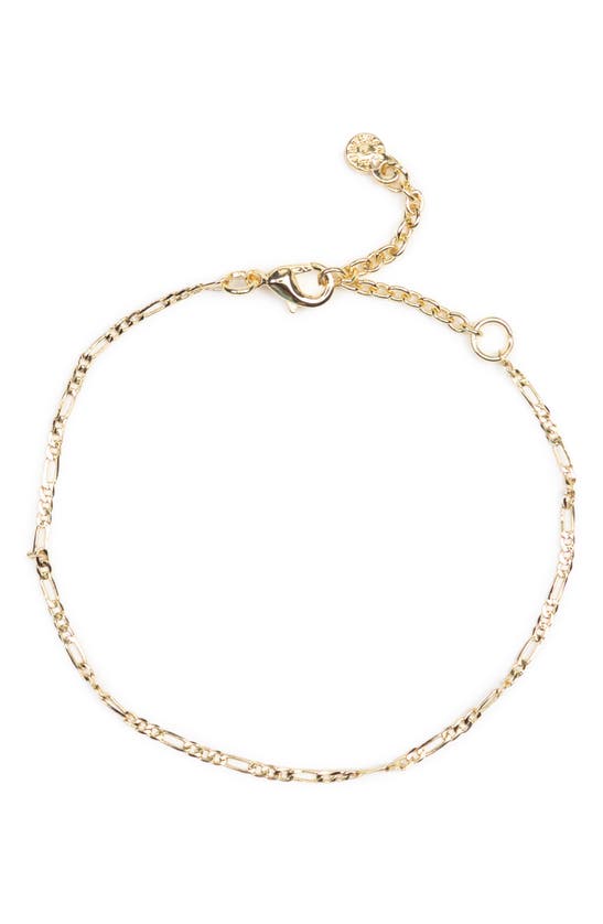 BAUBLEBAR 14K GOLD PLATED FIGARO CHAIN ANKLET