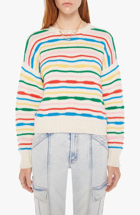 Shop Mother The Jumper Wavy Stripe Sweater In Make Waves