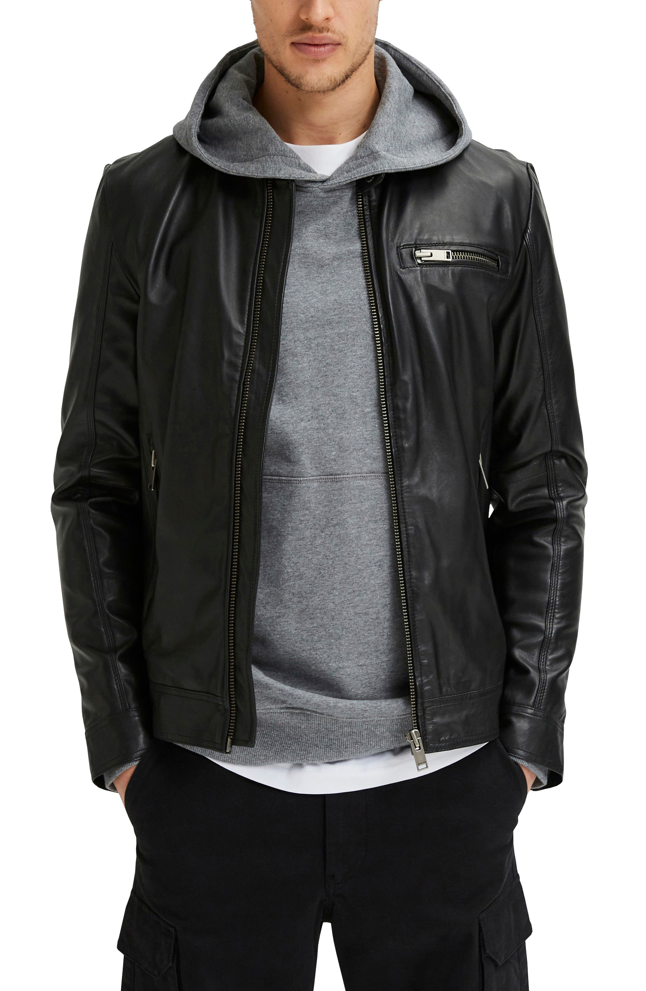 black leather jacket mens