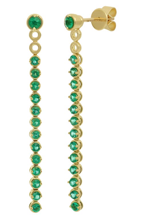 Bony Levy El Mar Emerald Two-Way Drop Jacket Earrings in 18K Yellow Gold at Nordstrom