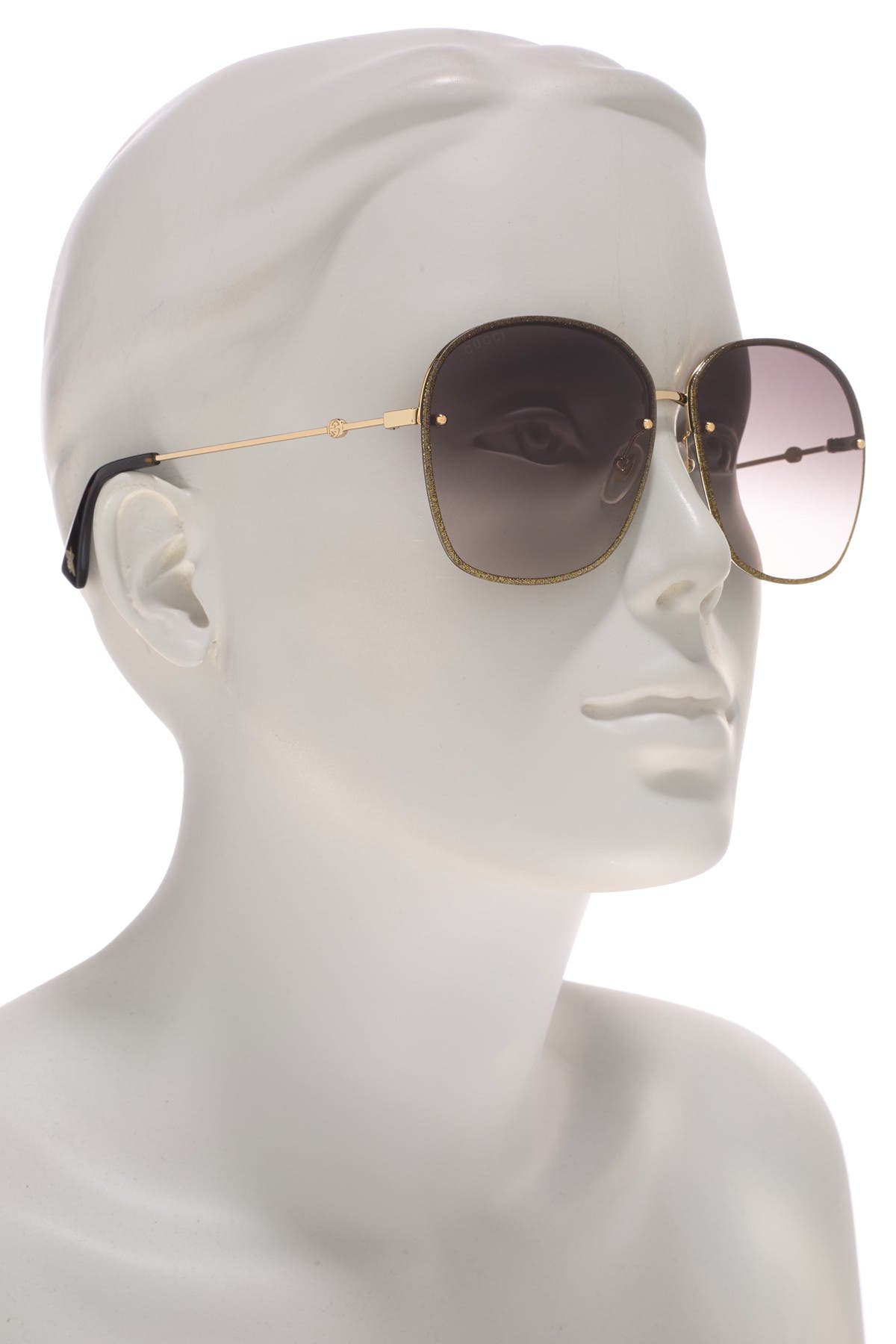 63mm open temple sunglasses gucci