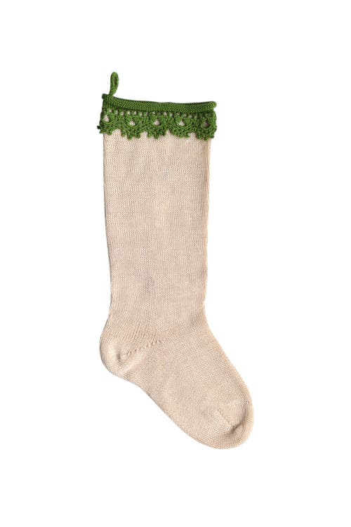 Shop Melange Collection Boho Stocking In Ivory