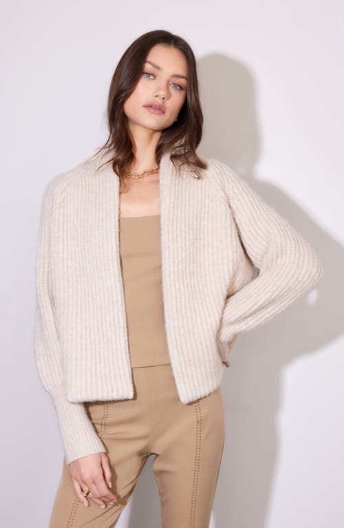 Shop Fifteen Twenty Cely Open Front Cardigan In Bone