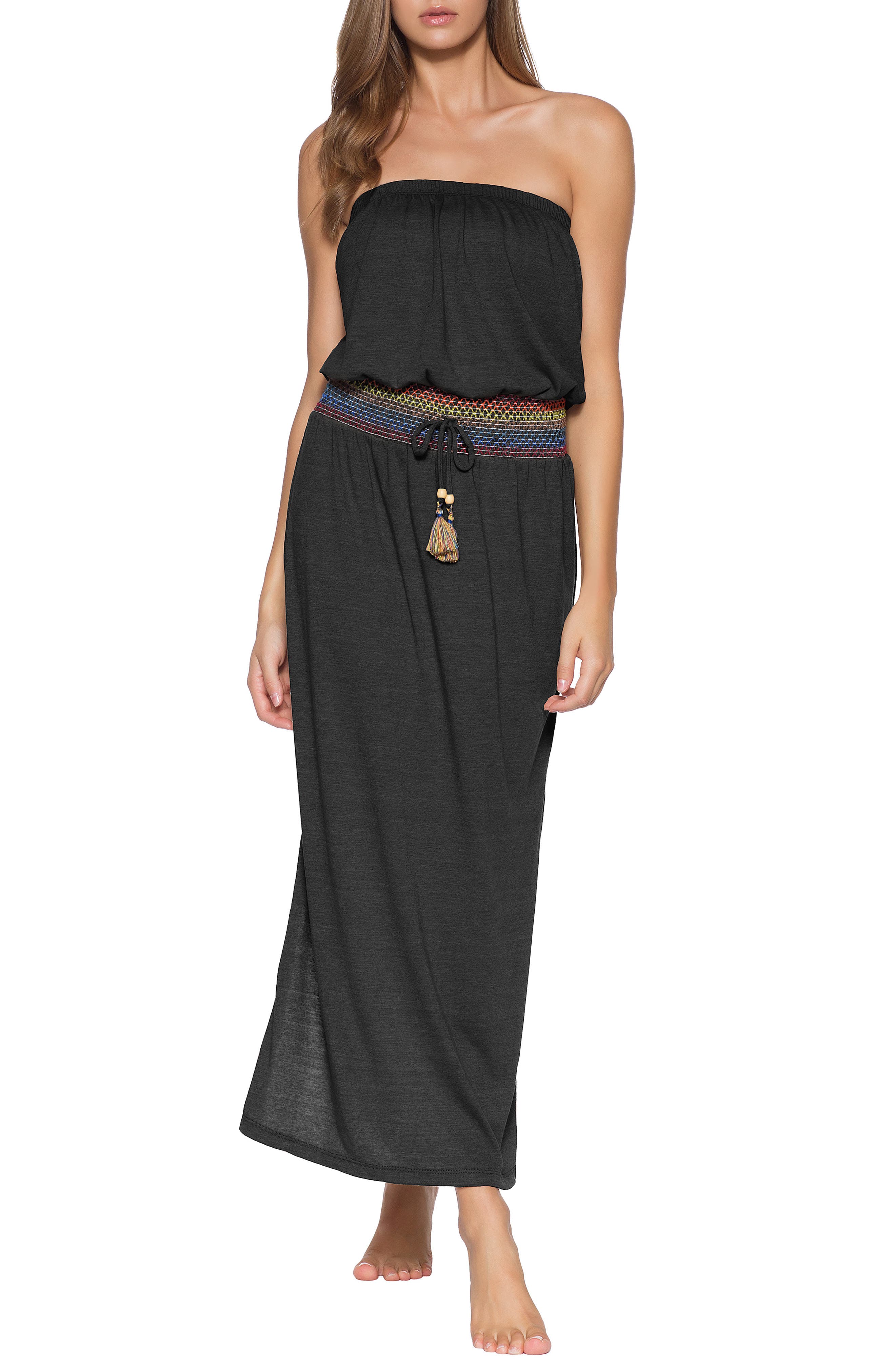 smocked cover up dress