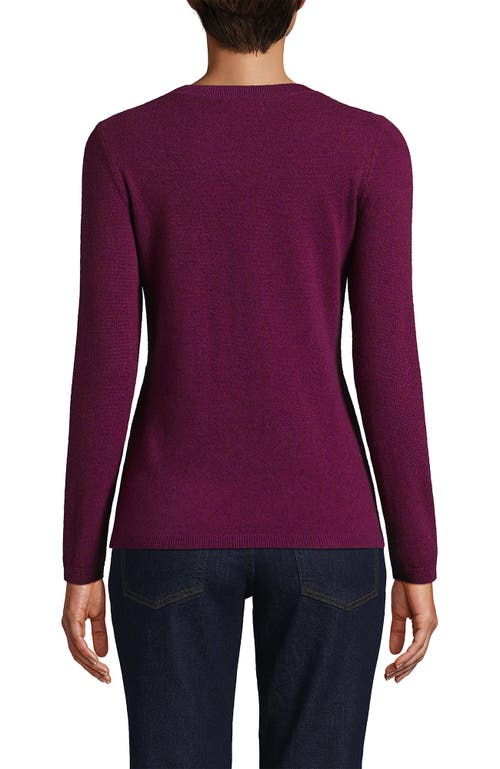 Shop Lands' End Cashmere Sweater In Raspberry Wine Heather