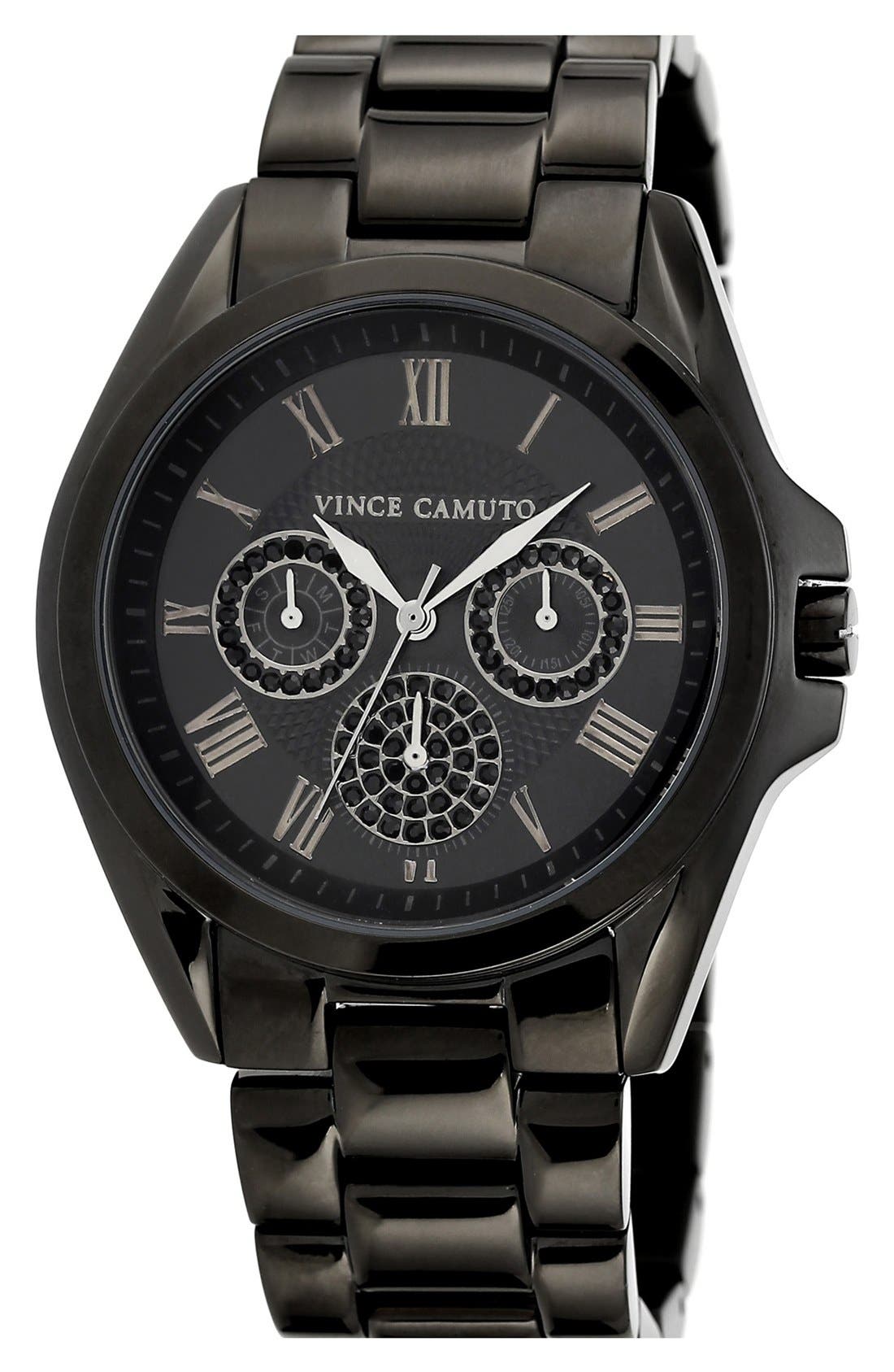 Vince Camuto Crystal Multifunction Bracelet Watch, 49mm x 44mm | Nordstrom