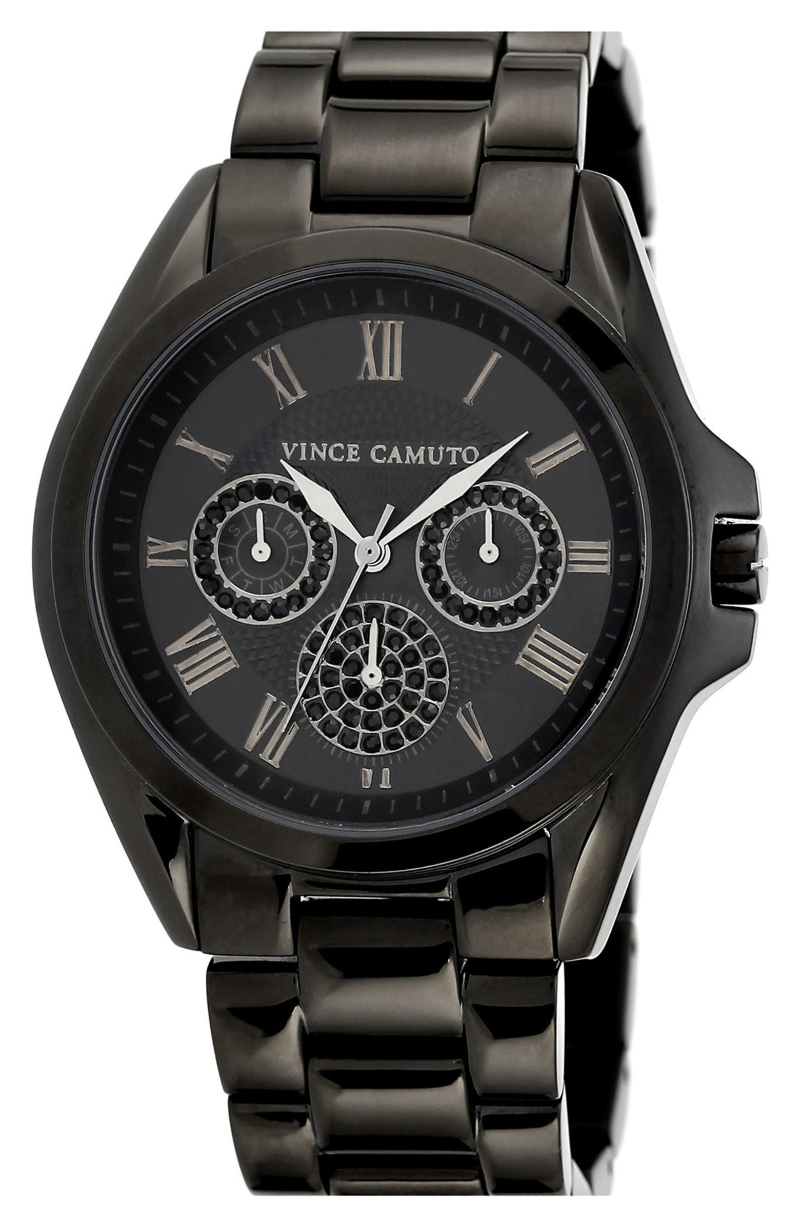 Vince Camuto Crystal Multifunction Bracelet Watch, 49mm x 44mm | Nordstrom