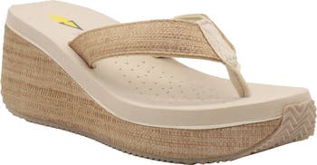 VOLATILE Women's Bahama 2.0 Wedge Sandal - Woven Textile Platform Wedge