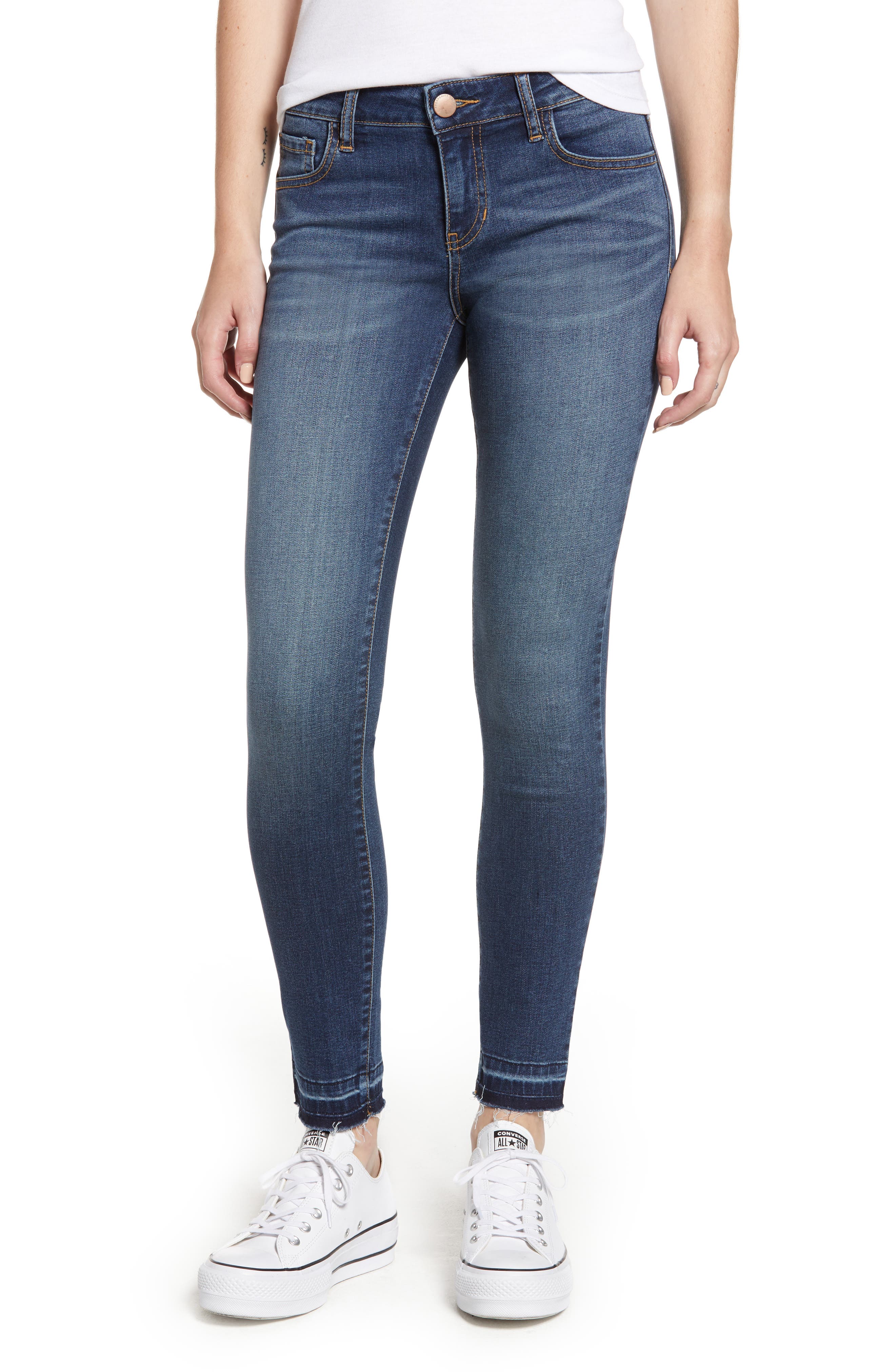 released hem skinny jeans