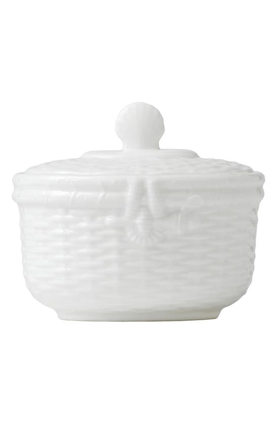 Shop Wedgwood Nantucket Basket Bone China Covered Sugar Dish In White