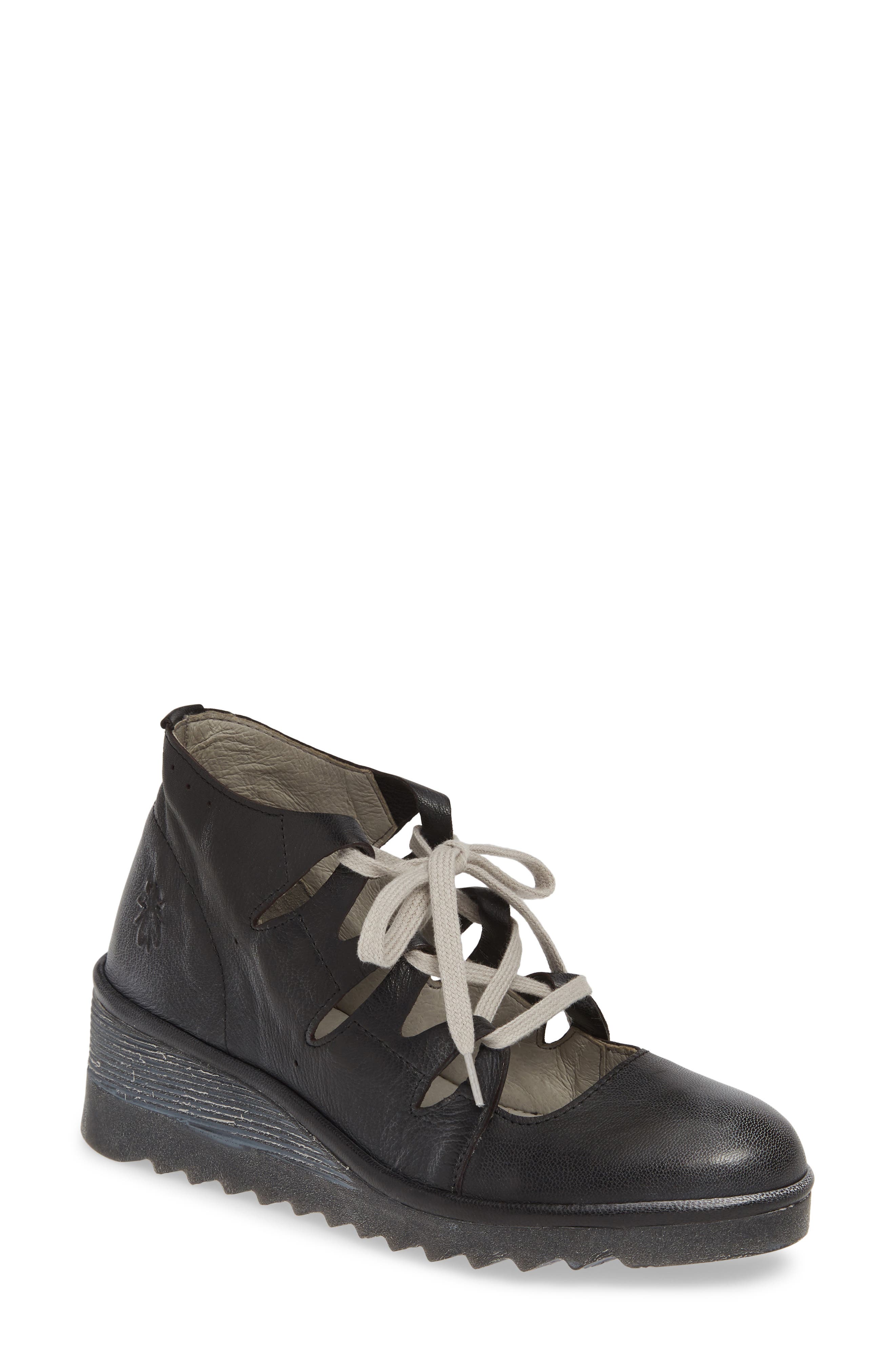 Fly London Coda Wedge Bootie, Black