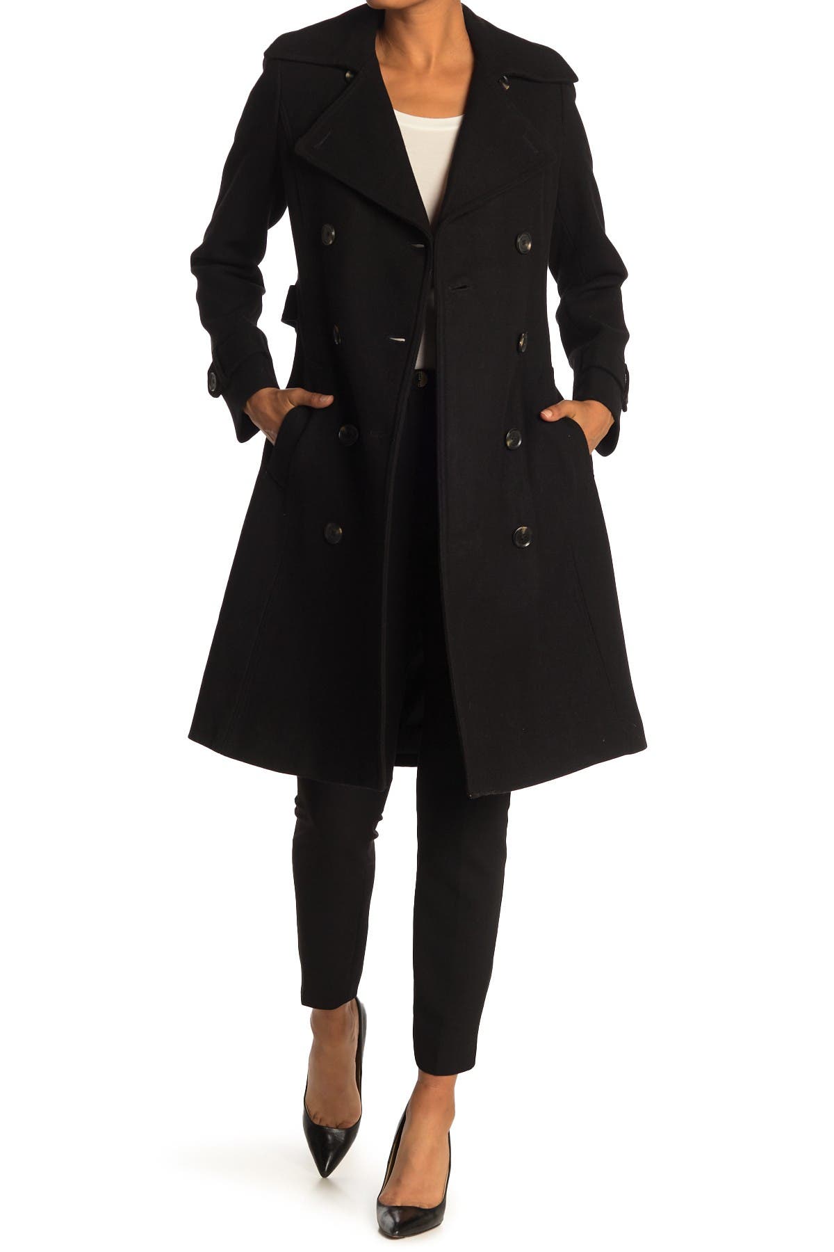 michael kors black wool coat