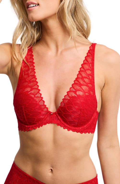 Lacey Mystique Lace Underwire Bra in Sweet Red