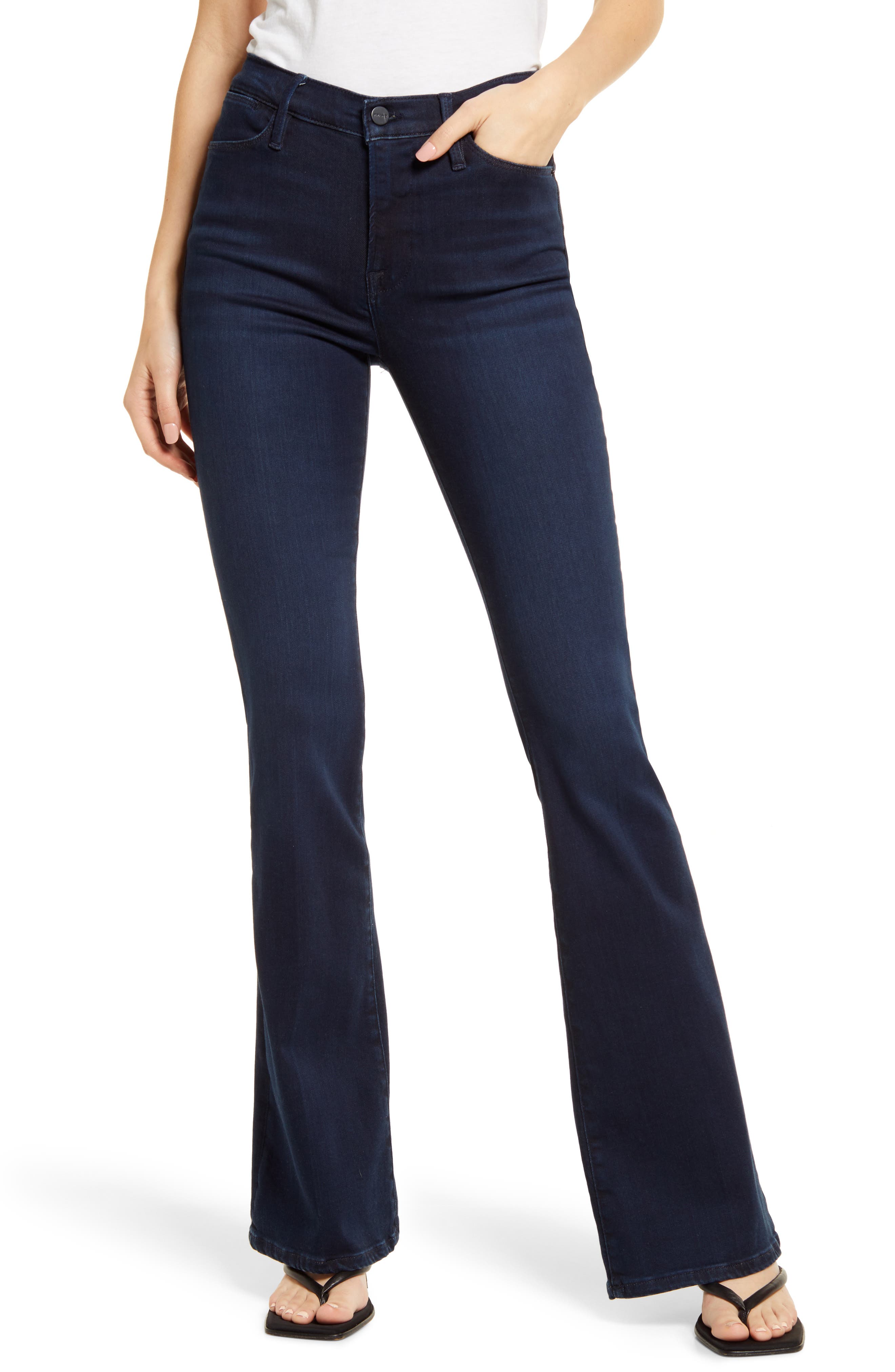 frame le high waist flare jeans